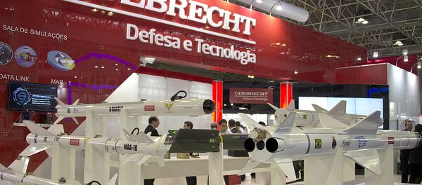 Stand de Odebrecht en una exposición - Sputnik Mundo