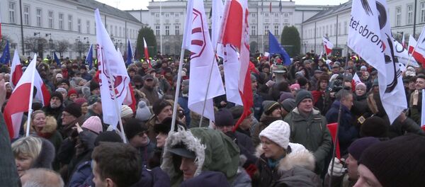 Las protestas en la capital de Polonia - Sputnik Mundo