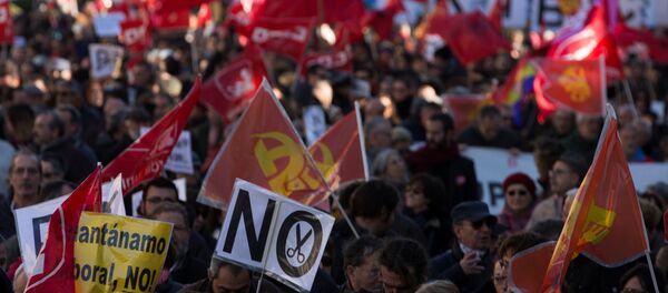 Protesta en Madrid Protesta en Madrid - Sputnik Mundo
