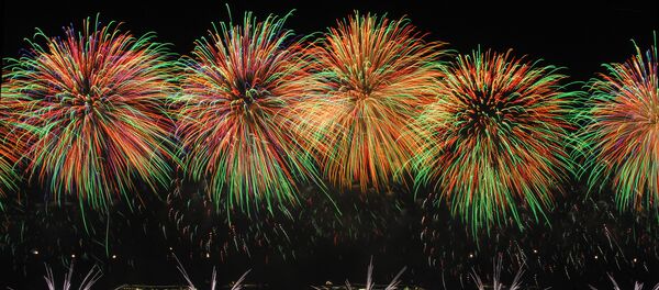 Fuegos artificiales del Año Nuevo en Copacabana, Brasil - Sputnik Mundo