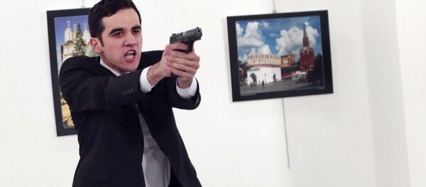 Mevlut Altintas, asesino del embajador ruso en Turquía (Archivo) - Sputnik Mundo
