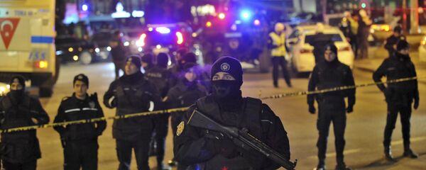 La zona de la galería donde fue asesinado el ambajador de Rusia en Turquía - Sputnik Mundo