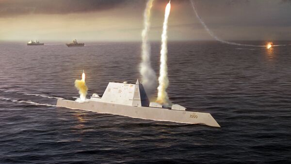 Artistic Rendering of the USS Zumwalt class destroyer DDG 1000 - Sputnik Mundo