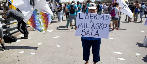 Protesta por el arresto de Milagro Sala - Sputnik Mundo