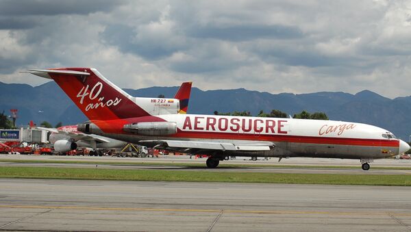 Un avión de carga Boeing 727 de la aerolínea Aerosucre (archivo) - Sputnik Mundo