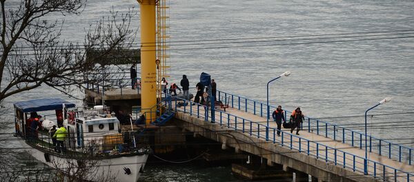 Los trabajos de búsqueda y rescate en el área del siniestro del avión Tu-154 del Ministerio de Defensa de Rusia - Sputnik Mundo