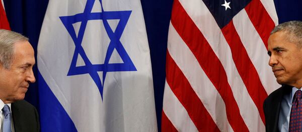 Barack Obama, presidente de EEUU, en la reunión con Benjamin Netanyahu, primer ministro de Israel (archivo) - Sputnik Mundo