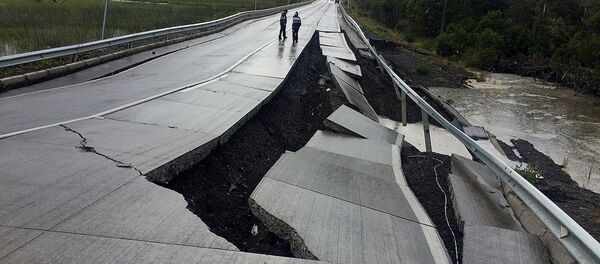 Consecuencias del terremoto en la región de Chiloé, Chile - Sputnik Mundo