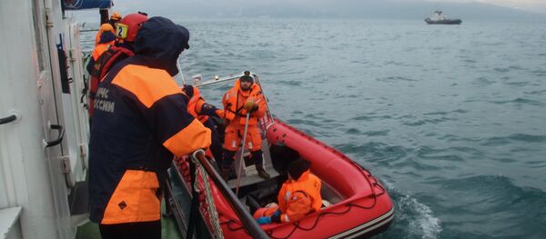 Поисково-спасательные работы на месте крушения самолёта Ту-154 Минобороны РФ в Сочи - Sputnik Mundo