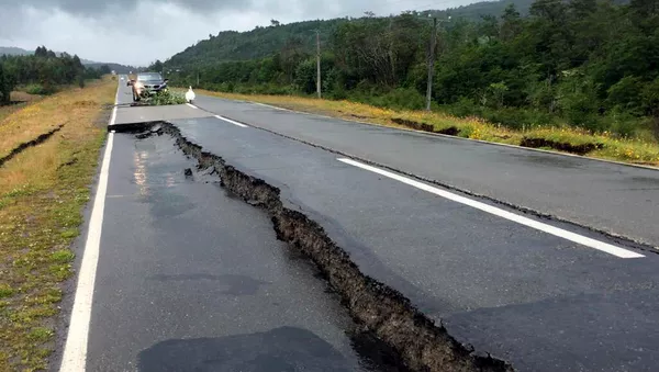 Consecuencias de un terremoto en Chile (archivo) - Sputnik Mundo