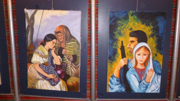 Pinturas del artista paralítico sirio, Shadi Suleiman Pinturas del artista paralítico sirio, Shadi Suleiman - Sputnik Mundo