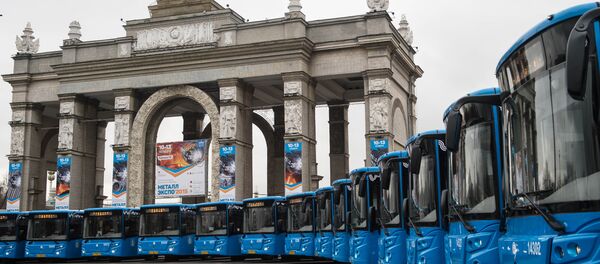Los autobuses LIAZ fabricados por el Grupo GAZ, en Moscú - Sputnik Mundo