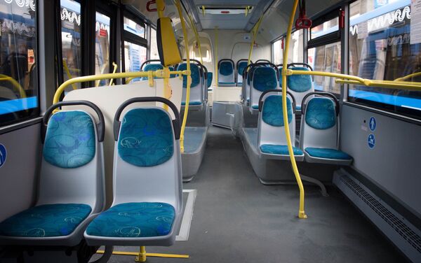 El interior de los autobuses LIAZ fabricados por el Grupo GAZ El interior de los autobuses LIAZ fabricados por el Grupo GAZ - Sputnik Mundo
