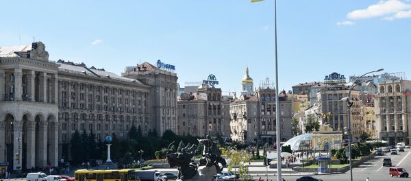 La Plaza de Independencia en Kiev La Plaza de Independencia en Kiev - Sputnik Mundo