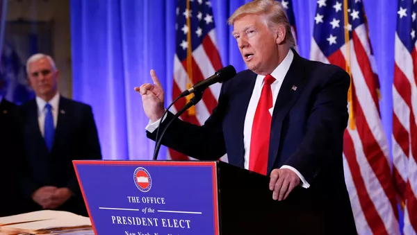 Presidente electo de EEUU, Donald Trump, durante su rueda de prensa - Sputnik Mundo