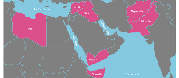 Los países que fueron 'blanco' de las bombas de EEUU en 2016 Los países que fueron 'blanco' de las bombas de EEUU en 2016 - Sputnik Mundo