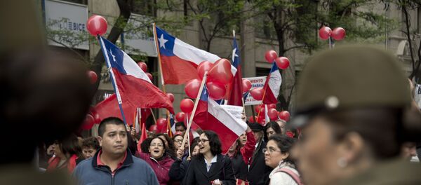 Una huelga en Chile - Sputnik Mundo