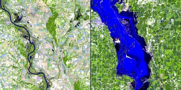 Inundación en Hamburg, Iowa - Sputnik Mundo