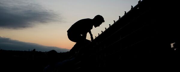 Migrante mexicano en la frontera entre México y EEUU - Sputnik Mundo