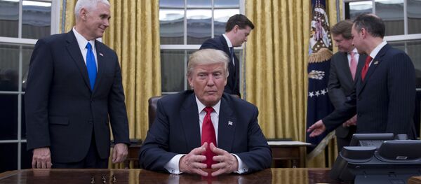 Donald Trump, presidente de EEUU, en Casa Blanca - Sputnik Mundo