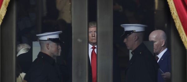 Donald Trump durante la ceremonia de investidura - Sputnik Mundo