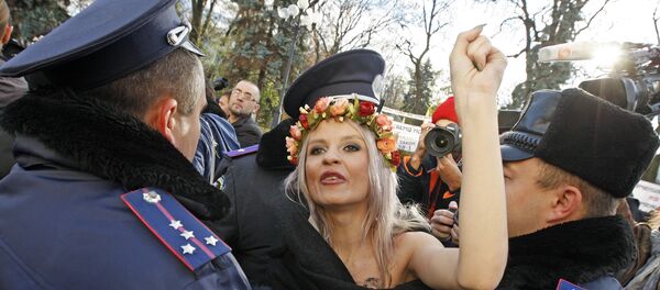 Una protesta de Femen en Ucrania (archivo) - Sputnik Mundo