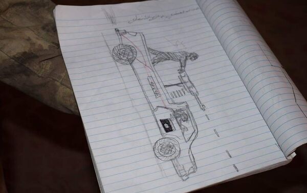 Dibujos de los niños educados por Daesh en Mosul Dibujos de los niños educados por Daesh en Mosul - Sputnik Mundo