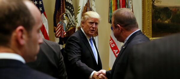 Donald Trump, presidente de EEUU, se reúne con ejecutivos de compañías automotrices - Sputnik Mundo