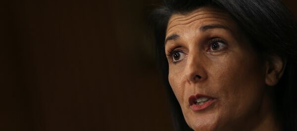 Former South Carolina Governor Nikki Haley testifies before a Senate Foreign Relations Committee confirmation hearing on her nomination to be to U.S. ambassador to the United Nations at Capitol Hill in Washington, - Sputnik Mundo