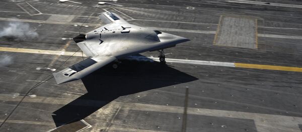 Dron X-47B norteamericano (imagen referencial) - Sputnik Mundo