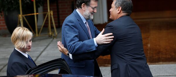 Presidente de Ecuador, Rafael Correa, y el primer ministro de España, Mariano Rajoy - Sputnik Mundo