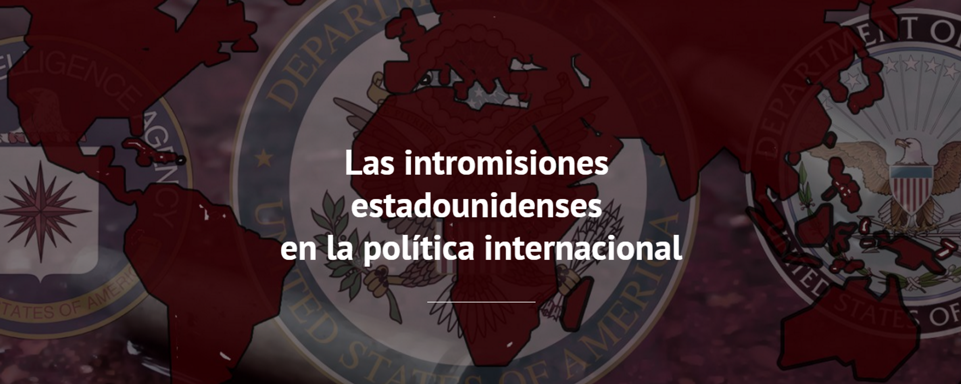 Las intervenciones de EEUU en la política mundial - Sputnik Mundo, 1920, 31.01.2017