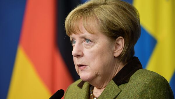 German Chancellor Angela Merkel speaks during a joint news conference with Swedish Prime Minister Stefan Lofven after their meeting at the government headquarters Rosenbad in Stockholm in Stockholm, Sweden January 31 ,2017 - Sputnik Mundo