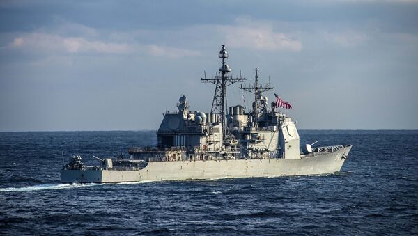 Crucero de misiles teledirigidos de la clase Ticonderoga USS Antietam - Sputnik Mundo