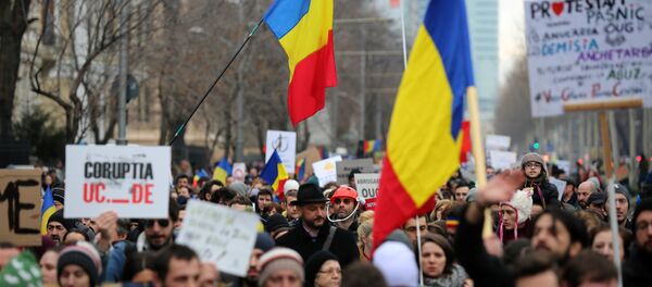 Las protestas en Rumanía - Sputnik Mundo