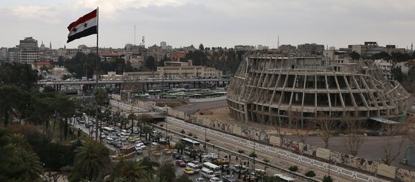 Bandera siria en Damasco (archivo) - Sputnik Mundo