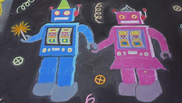 Robots enamorados (imagen referencial) - Sputnik Mundo