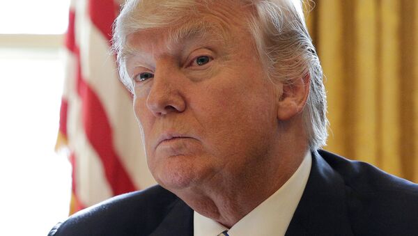 U.S. President Donald Trump sits during a meeting with Chief Executive Officer of Intel Brian Krzanich in the Oval Office of the White House - Sputnik Mundo