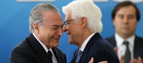 Michel Temer, presidente de Brasil, y Wellington Moreira Franco, ministro de la Secretaría de Gobierno - Sputnik Mundo