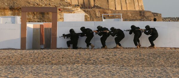 Pakistan Navy’s special operation force conduct a counter terrorism demonstration during Pakistan's multinational naval exercise, Aman 17, in Karachi, Pakistan, February 11, 2017 - Sputnik Mundo