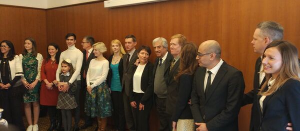 Tabaré Vázquez, presidente de Uruguay, durante una recepción con los uruguayos residentes en Moscú - Sputnik Mundo