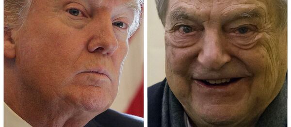 Donald Trump (a la izquierda) y George Soros (a la derecha) - Sputnik Mundo