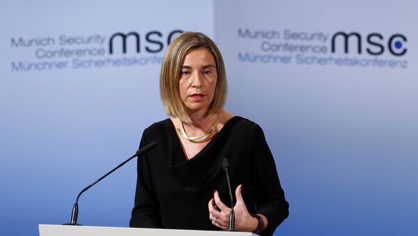 La Alta Representante de Política Exterior y de Seguridad Común de la Unión Europea, Federica Mogherini La Alta Representante de Política Exterior y de Seguridad Común de la Unión Europea, Federica Mogherini - Sputnik Mundo