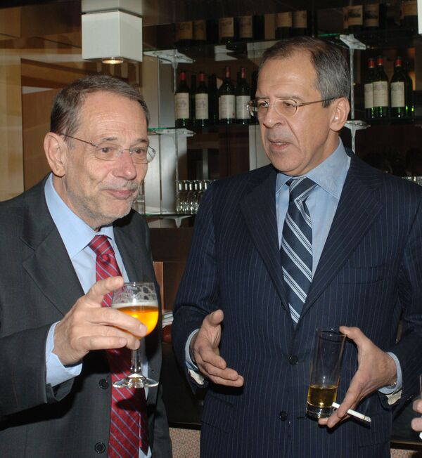 El canciller ruso Serguéi Lavrov y el Secretario General del Consejo de la Unión Europea Javier Solana - Sputnik Mundo