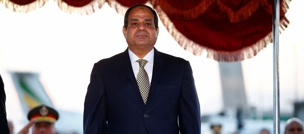 Egypt's President Abdel Fattah al-Sisi is received on his arrival at the Bole International Airport ahead of the 28th Ordinary Session of the Assembly of the Heads of State and the Government of the African Union in Ethiopia's capital Addis Ababa, January 29, 2017 - Sputnik Mundo