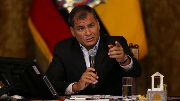 Rafael Correa, presidente de Ecuador - Sputnik Mundo