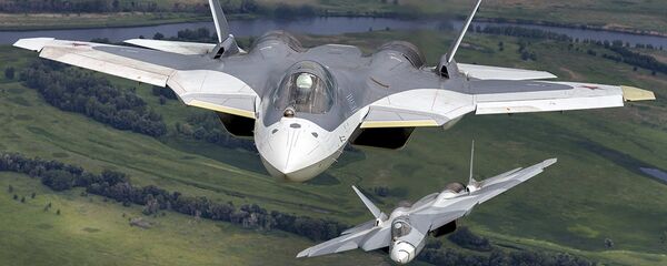 El caza Sukhoi Su-57 del proyecto PAK FA - Sputnik Mundo