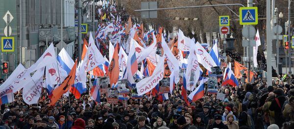 Marcha en Moscú en memoria de Borís Nemtsov - Sputnik Mundo