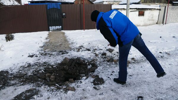 Representantes de la OSCE en Donbás - Sputnik Mundo