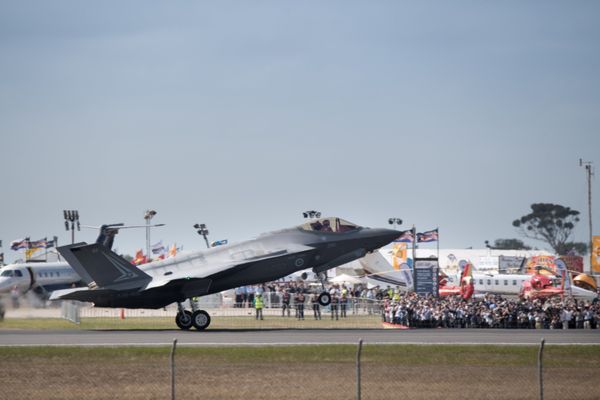 El caza de quinta generación F-35 en el salón de aviación 'Avalon 2017' en Australia - Sputnik Mundo